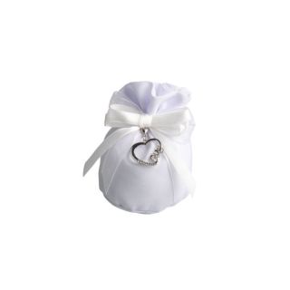 Sacchetto bianco con charm cuore
