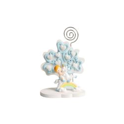 Albero della vita cuori celeste piccolo con bimbo 3D resina su unicorno