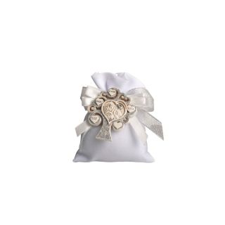 Magnete albero della vita con simbolo cresima con glitter in argento