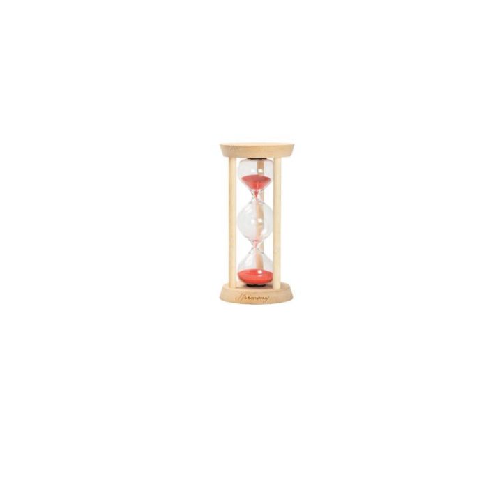 Clessidra in vetro 3 min. con sabbia rossa