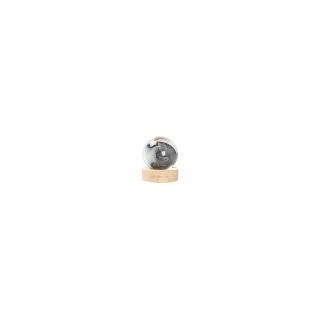 Sfera in vetro coppia bacio scontornata con filo e base legno