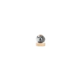 Sfera in vetro coppia con fiori con filo e base legno