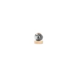 Sfera in vetro coppia con fiori con filo e base legno