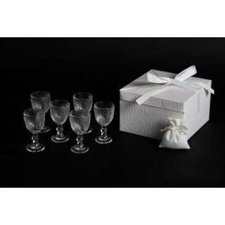 Set da 6 pz bicchierini da liquore decoro onde