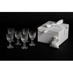 Set da 6 pz bicchierini da liquore decoro dots