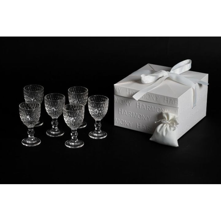 Set da 6 pz bicchierini da liquore decoro dots