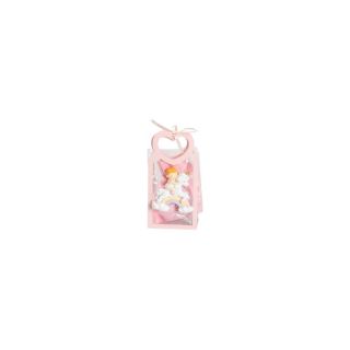 Bustina in PU rosa con manico cuore con magnete bimba su unicorno