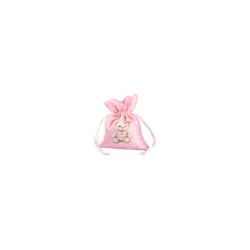 Sacchetto rosa con orsetto stampato