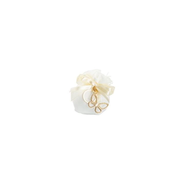 Portachiavi farfalla oro con strass
