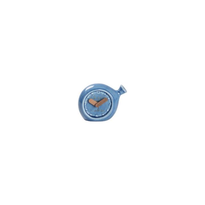 Orologio palloncino porcellana celeste con frase