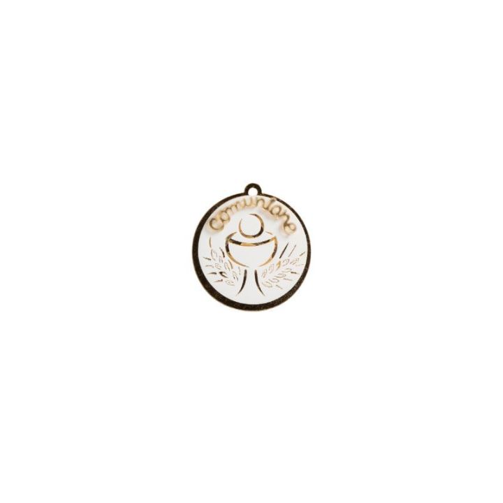 Calice plexi tondo bianco/oro