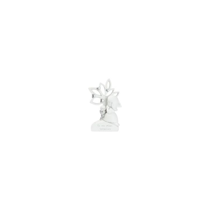Albero con bimba comunione argento in resina