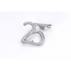 Spilla 25 argento in metallo