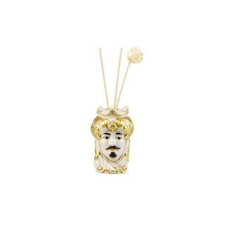 Diffusore moro king ceramica dec. crema/oro con sticks