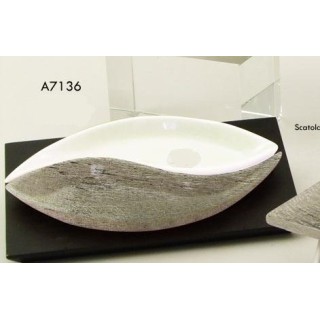 Ciotola doppia bianco e argento cm 11 karma living |…