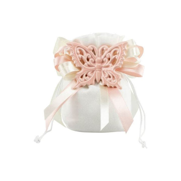 Farfalla magnete porcellana rosa