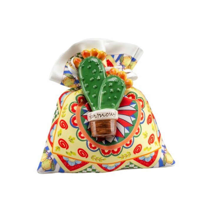 Magnete in ceramica vaso fico d'india
