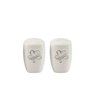 Set sale & pepe porcellana bianca con cuore & infinito platino