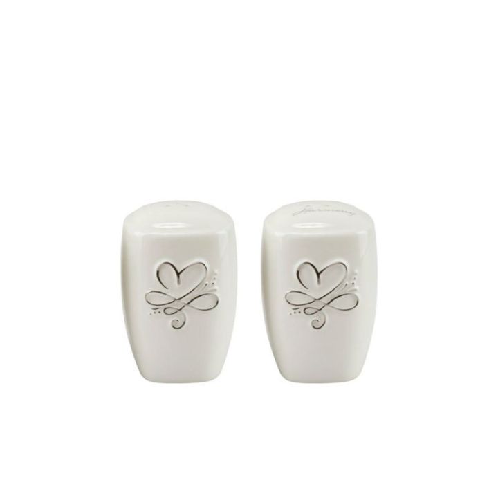 Set sale & pepe porcellana bianca con cuore & infinito platino