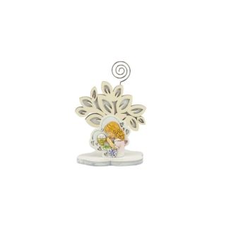 Albero della vita crema/bianco con cuore bimba comunione in resina