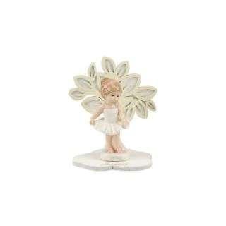 Albero della vita crema/bianco con ballerine in porcellana
