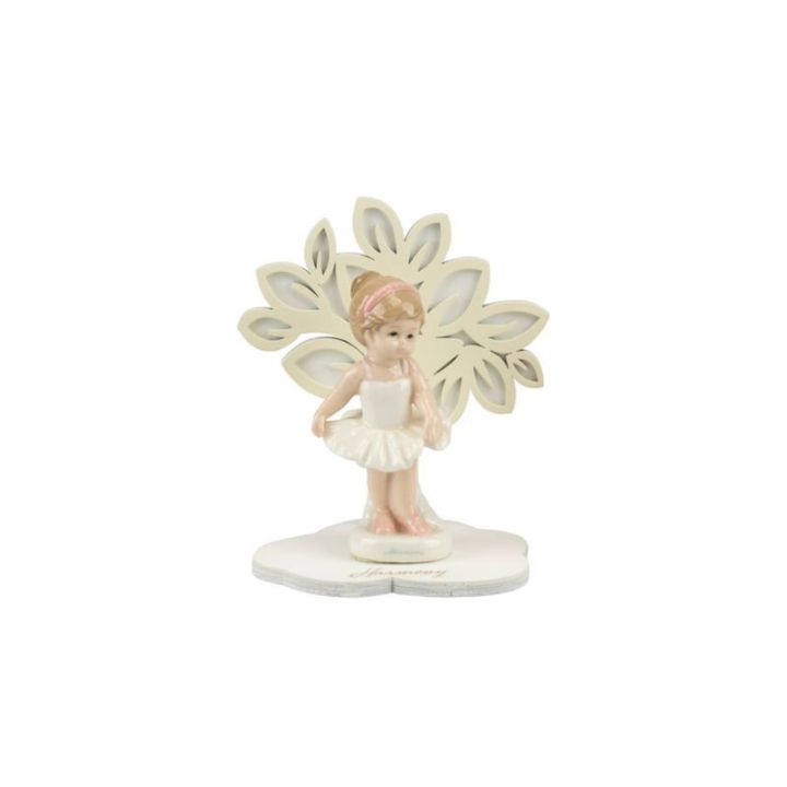 Albero della vita crema/bianco con ballerine in porcellana