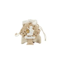 Scatolina albero della vita con simbolo cresima gesso e in legno