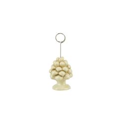 Pigna crema con clip portafoto in metallo