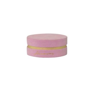 Scatola in velluto tonda pink / oro