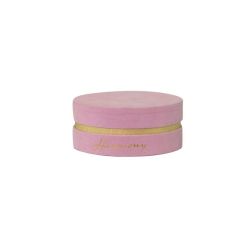 Scatola in velluto tonda pink / oro