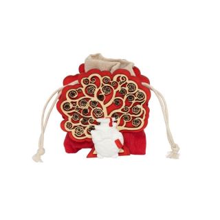 Scatolina in legno laurea albero della vita con gufo