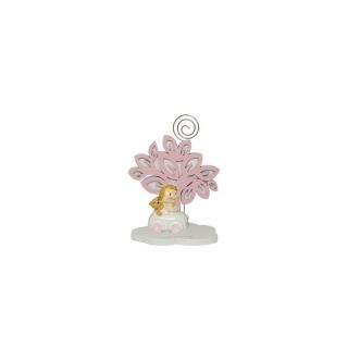 Albero della vita rosa con bimba 3D resina con automezzi