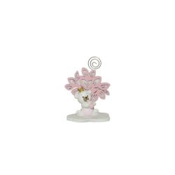 Albero della vita rosa con orsetto 3D resina bimba con corona