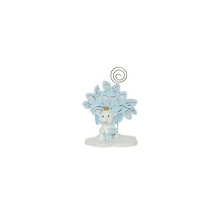 Albero della vita celeste con elefante 3D resina bimbo con corona