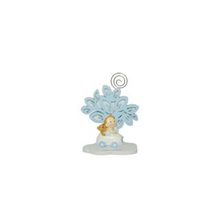 Albero della vita celeste con bimbo 3D resina con automezzi
