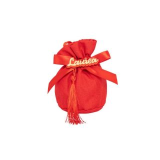 Sacchettone in cotone rosso con accessorio