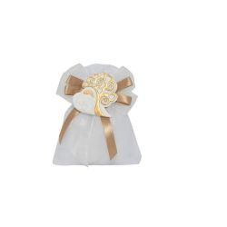 Magnete sacra famiglia resina bianco con oro