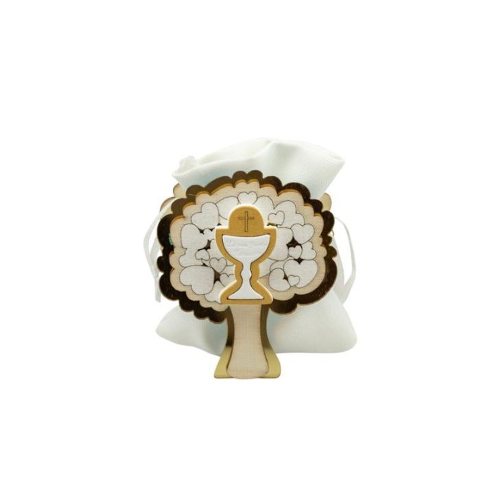 Scatolina in legno albero con calice comunione gessetto
