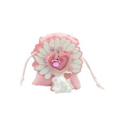 Scatolina in legno albero con elefante rosa