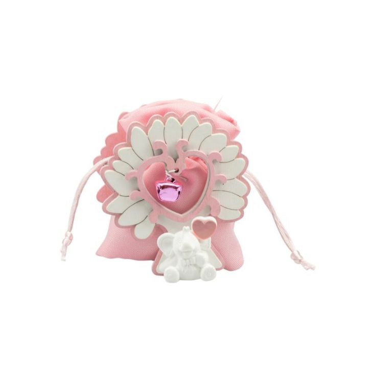Scatolina in legno albero con elefante rosa