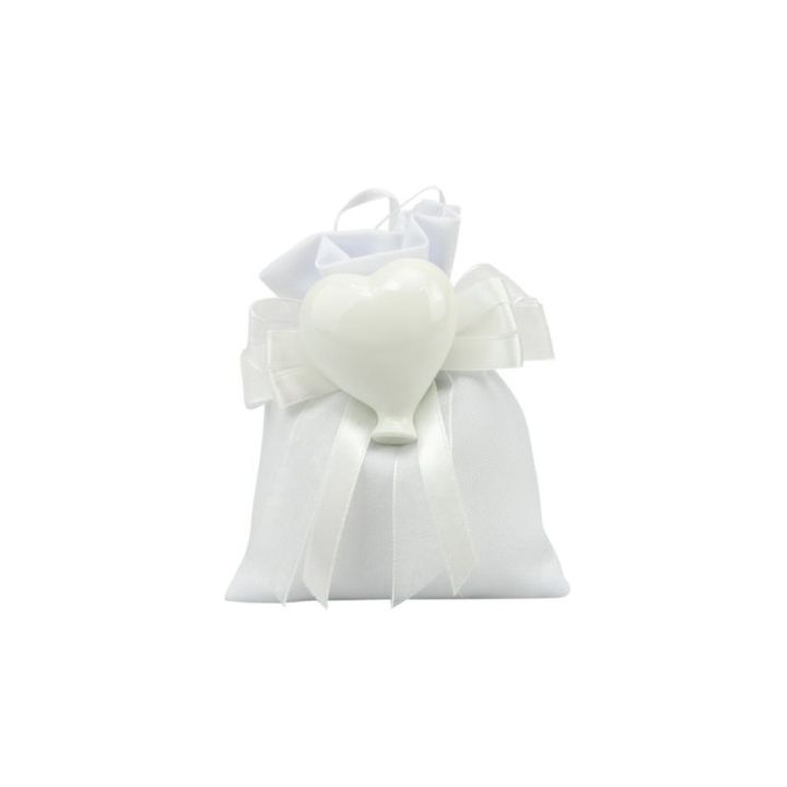 Magnete palloncino cuore bianco