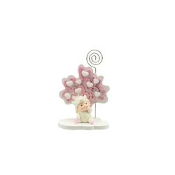 Albero della vita cuori rosa piccolo con unicorno bimba 3D con ali dorate oro con fazz
