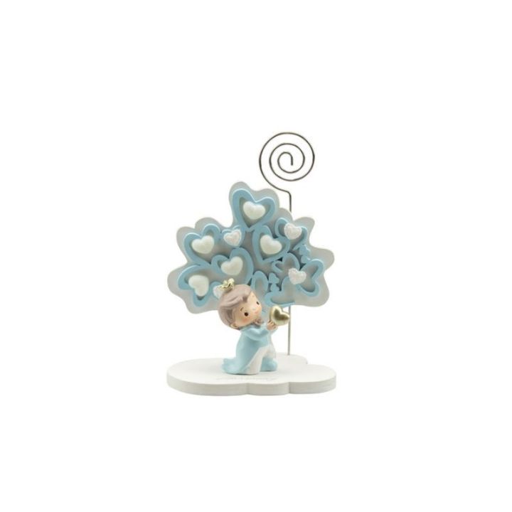 Albero della vita cuori celeste piccolo con principe resina 3D con cuo