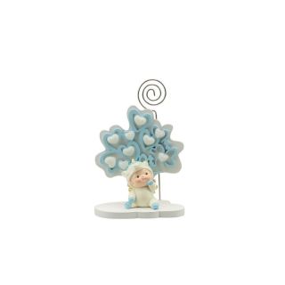 Albero della vita cuori celeste piccolo con unicorno bimbo 3D con ali