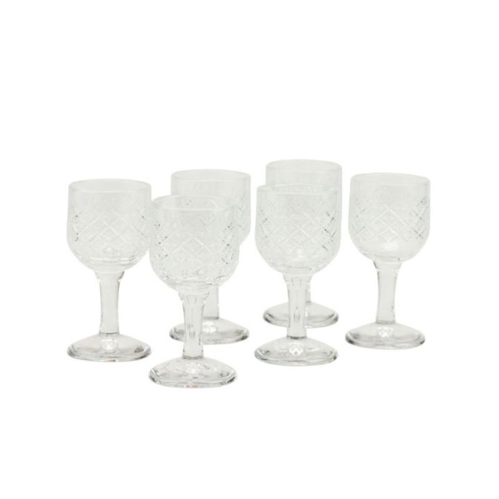 Set 6 bicchierini da liquore in vetro