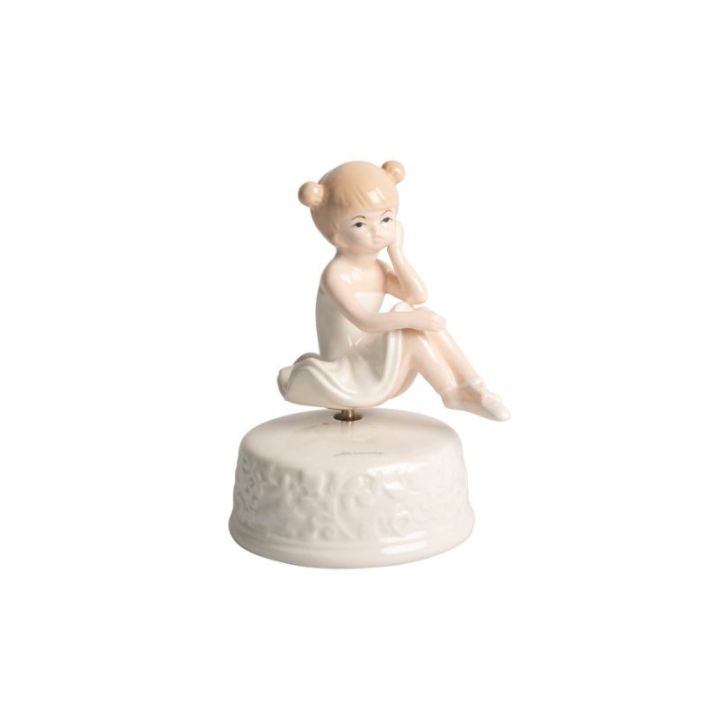 Carillon con ballerina in porcellana