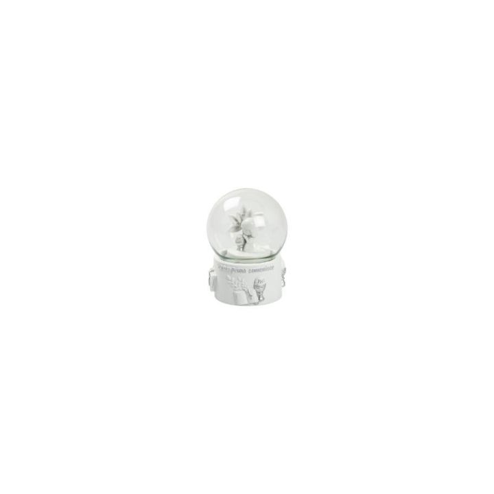 Sfera di neve bimba comunione argento