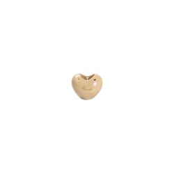 Candela a cuore porcellana tortora con frase