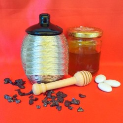 Barattolo per miele con cucchiaio