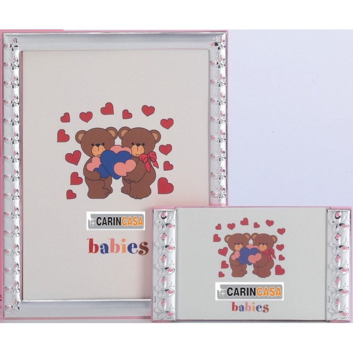 Cornice bimbo in argento rosa 9x13 cm | CarinCasa